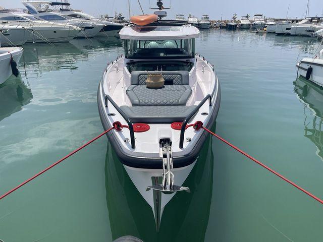 Charter boat prepared at the marina for its next scheduled online booking.