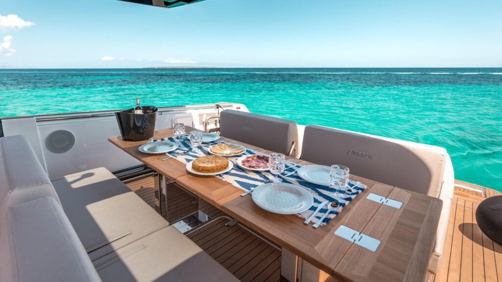 Spacious private boat charter with plenty of room for guests.
