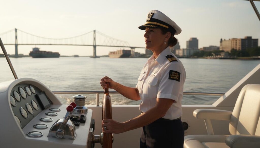 USCG licensed skipper operating a private charter boat in the United States.