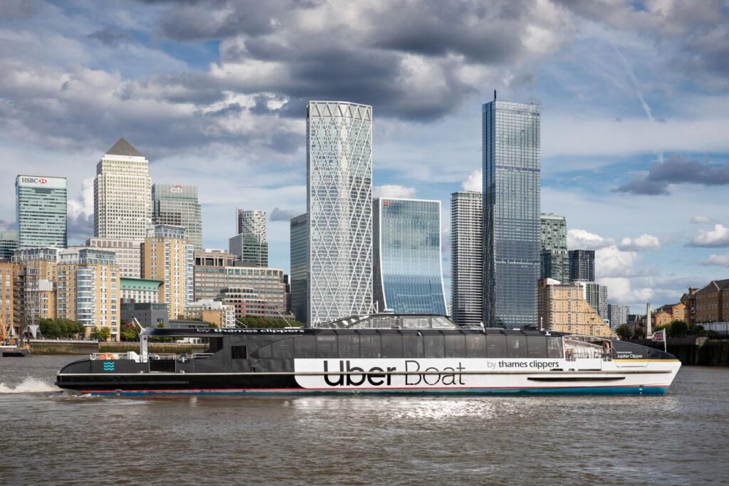 Guests enjoying a private charter boat experience on the River Thames in London.