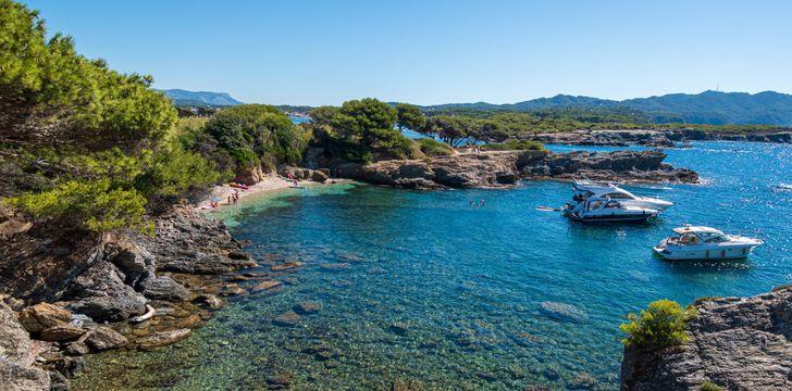 Escaping the crowded Riviera coastline aboard a private yacht.