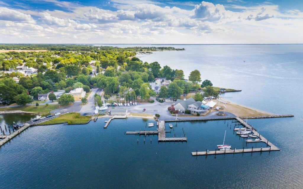 Waterfront town on Maryland's Eastern Shore visited during a Chesapeake Bay sailing trip.