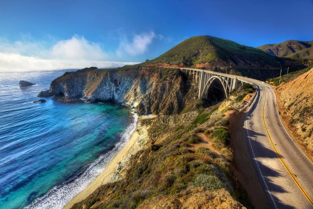 Big Sur coastline along California's Highway 1 overlooking the Pacific Ocean.
